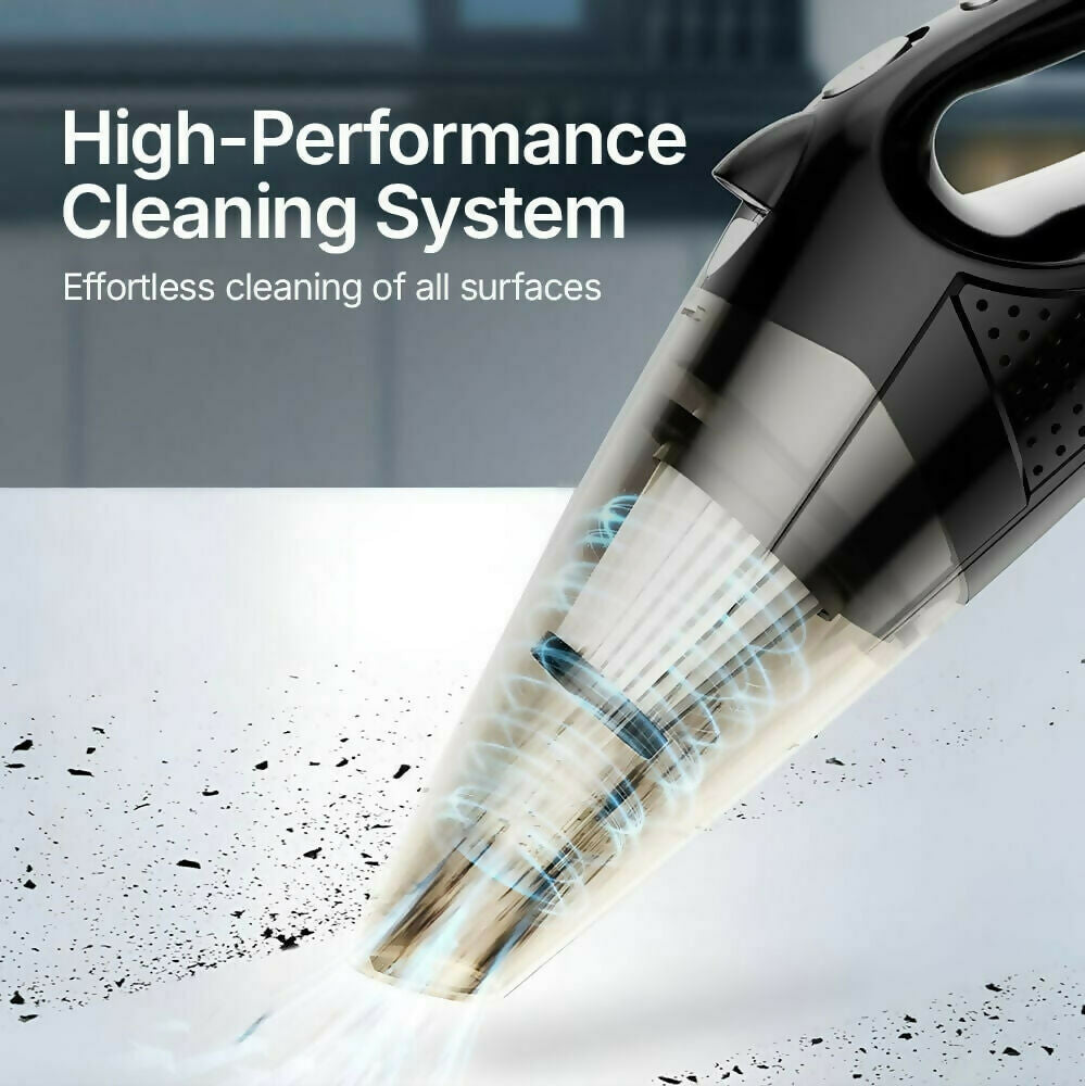 Powerful Cordless Handheld Vacuum / With LED Light and Fast-Charging Function / Portable Vacuum for Wet & Dry / Lightweight and Quiet