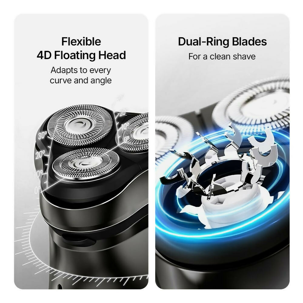 Electric Razor 2.0 Pro – Precision Men’s Shaver with 4D Blades, Waterproof Wet/Dry Use, Pop-Up Trimmer, LED Display & 60-Min Battery