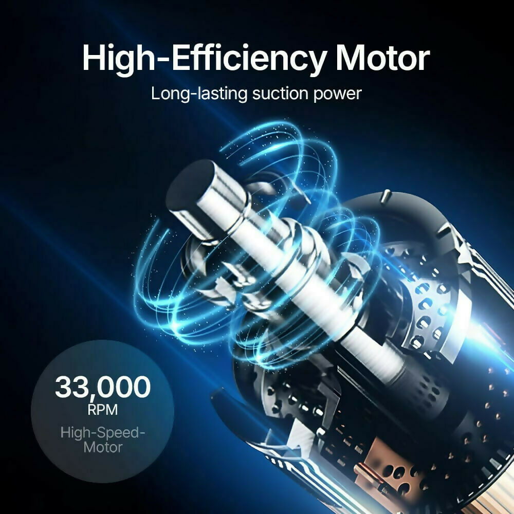 Powerful Cordless Handheld Vacuum / With LED Light and Fast-Charging Function / Portable Vacuum for Wet & Dry / Lightweight and Quiet