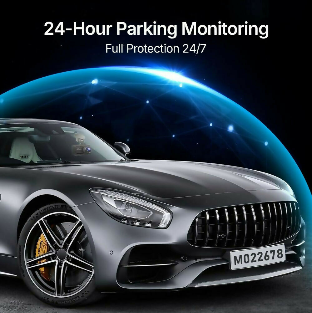 4K Dash Cam – Ultra HD recording with front/rear cameras, night vision, and 24/7 monitoring