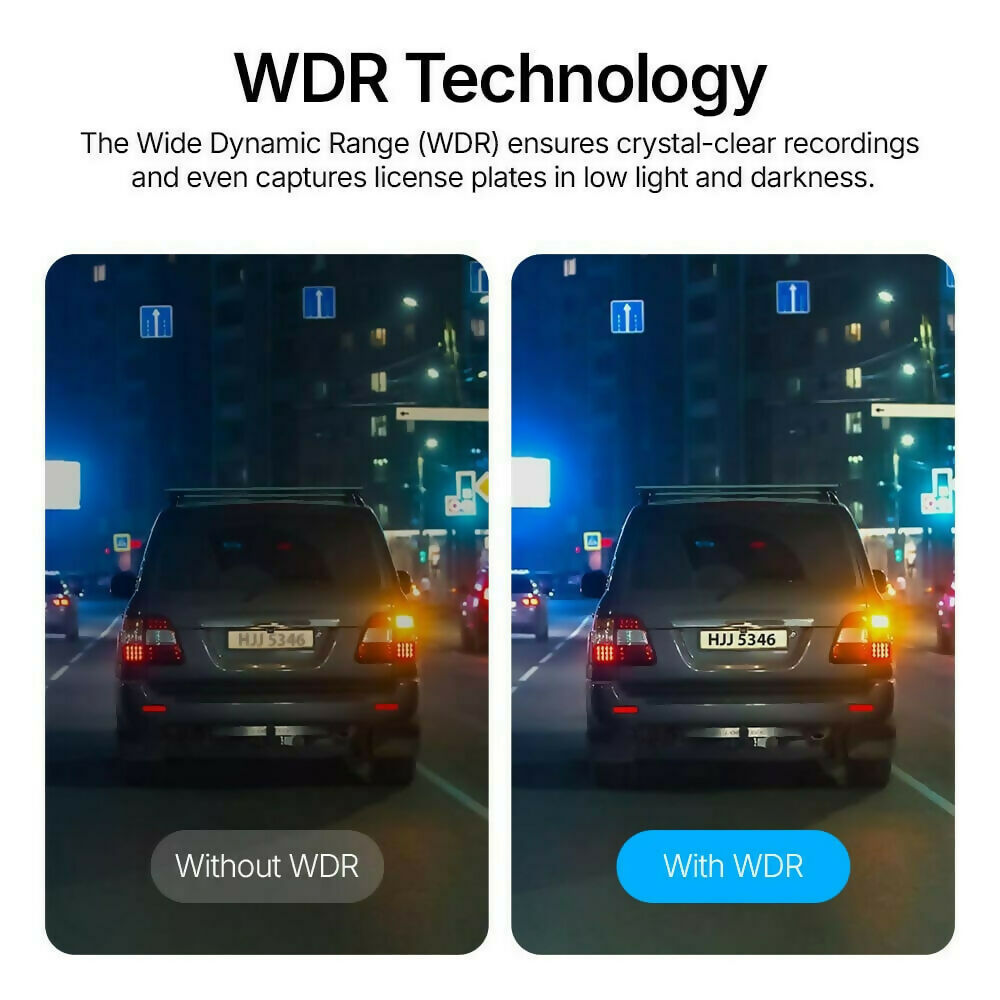 4K Dash Cam – Ultra HD recording with front/rear cameras, night vision, and 24/7 monitoring